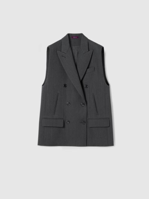 Wool vest with Web insert