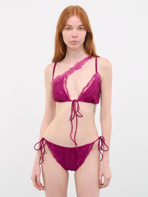 Asymmetric Lace Bikini Top