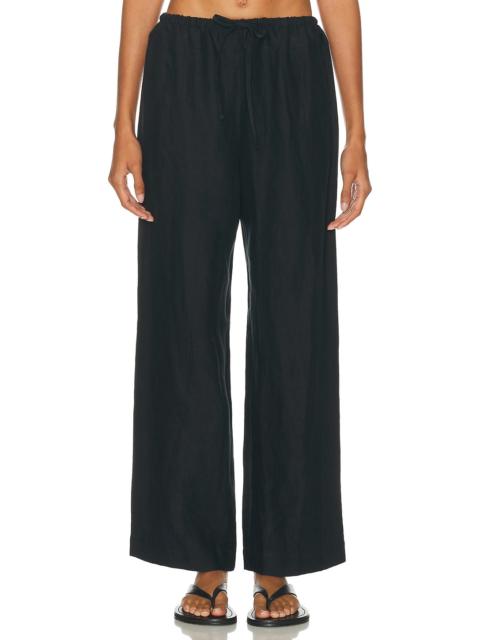 Double Waist Linen Pant