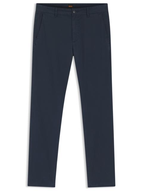 SLIM-FIT CHINOS IN PRINTED STRETCH-COTTON TWILL