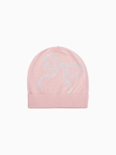 Yzabelle Rhinestone Bow Beanie