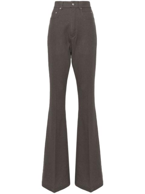pressed-crease high-waist trousers