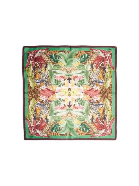 Jungle print silk scarf