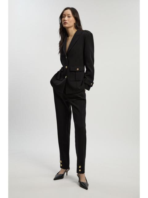 Compact Stretch Tailored Military Straight Leg Trouser