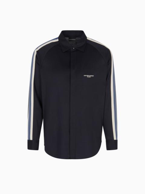 ASV SLIM-FIT SHIRT IN LYOCELL-BLEND JERSEY WITH BANDS