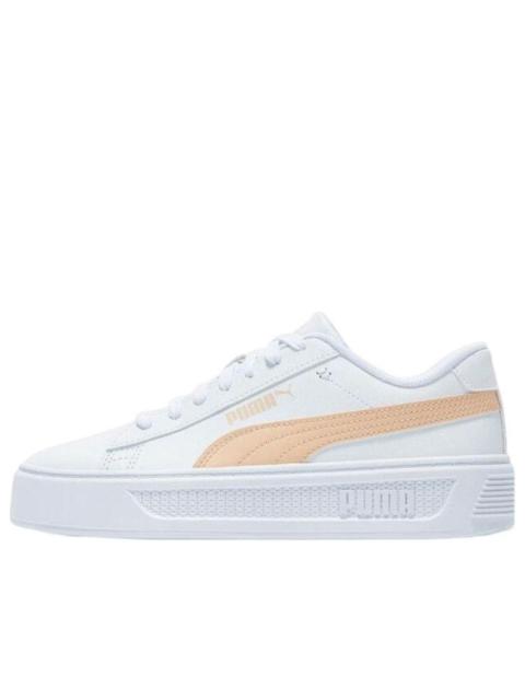 (WMNS) PUMA Smash Platform V3 'White/Beige' 390758-03