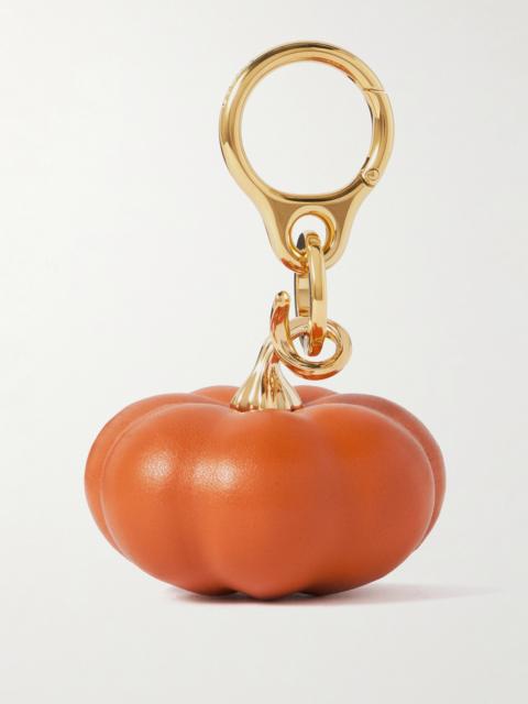 Pumpkin Gold-tone And Resin Bag Charm