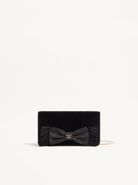 VLOGO SIGNATURE MINI VELVET SHOULDER BAG