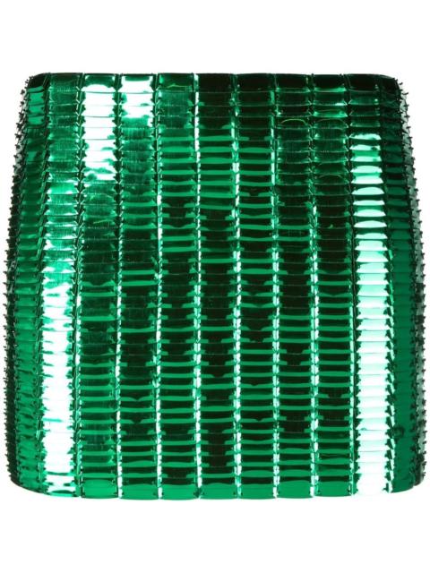 crystal-embellished fitted skirt