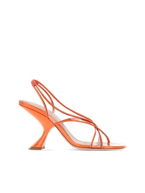 90mm leather heeled pumps