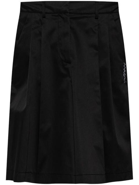 embroidered-logo shorts