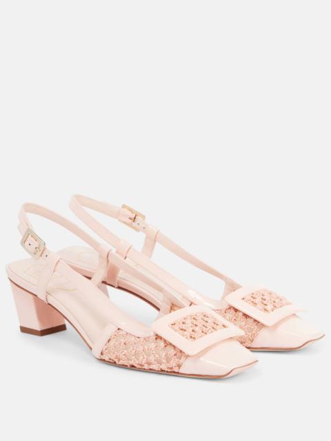 Belle Vivier 45 crochet slingback pumps