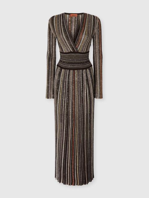 Long Dress with Sequin Embellishment