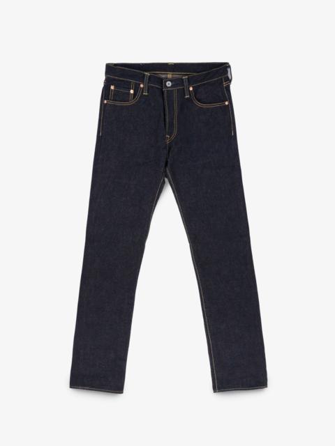 IH-666S-19L 19OZ LEFT HAND TWILL SELVEDGE DENIM SLIM STRAIGHT CUT JEANS - INDIGO