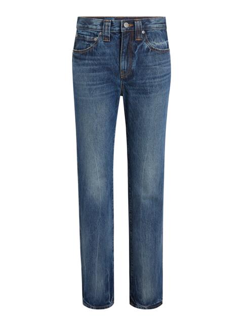 Farley Mid-Rise Straight-Leg Jeans medium wash