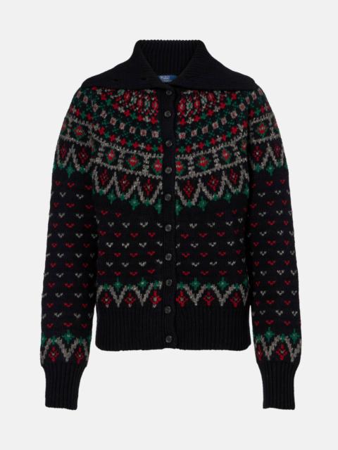 Wool and cotton-blend cardigan