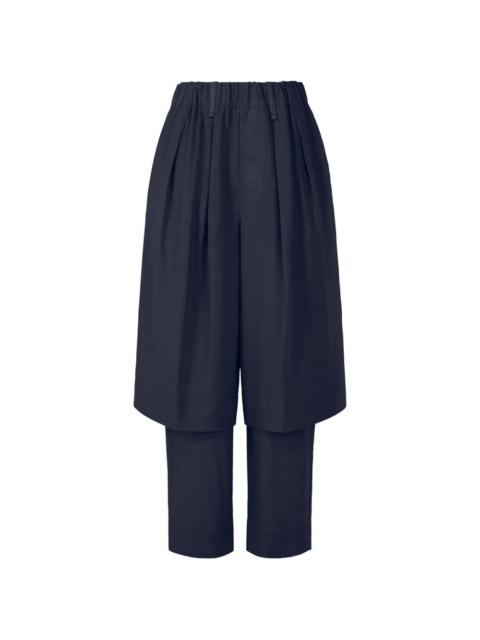 Paper-esque pleated trousers