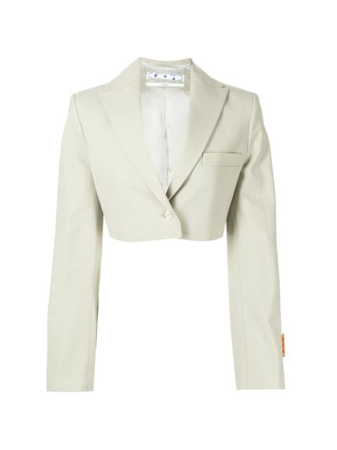single-breasted cropped blazer