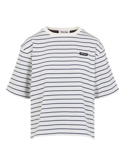 striped logo T-shirt