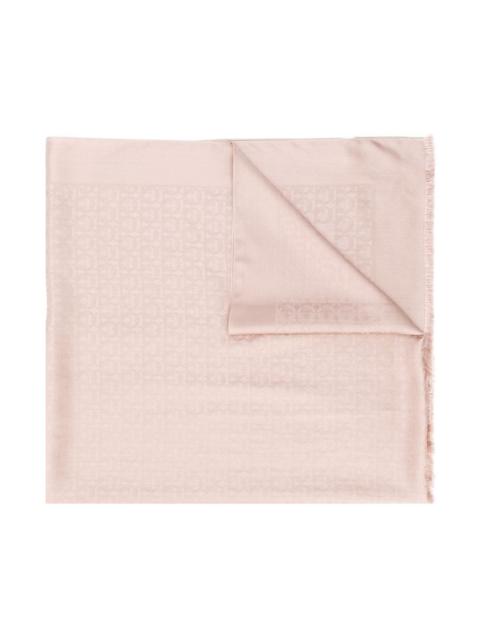 Gancini silk and wool stole