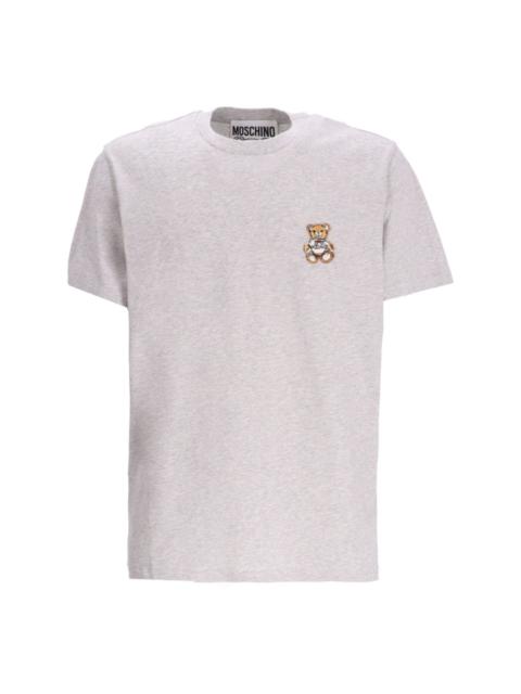 teddy bear appliquÃ© cotton t-shirt
