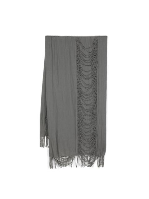 distressed-finish wool scarf