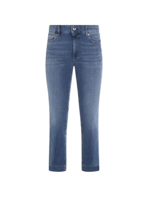 button cotton jeans
