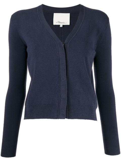 V-neck crepe cardigan