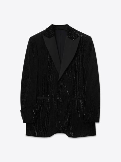 BLAZER 73 BLACK STRIPE SEQUINS