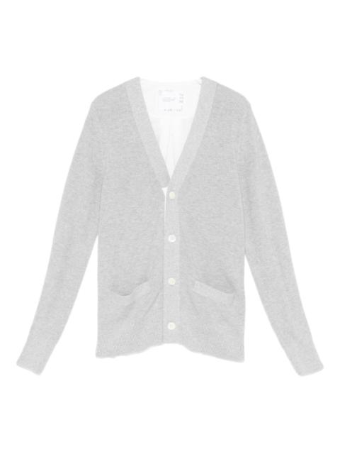 panelled cardigan
