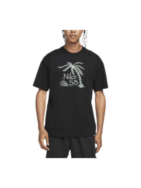 Nike SB Alphabet Printing Casual Short Sleeve Black DQ1851-010