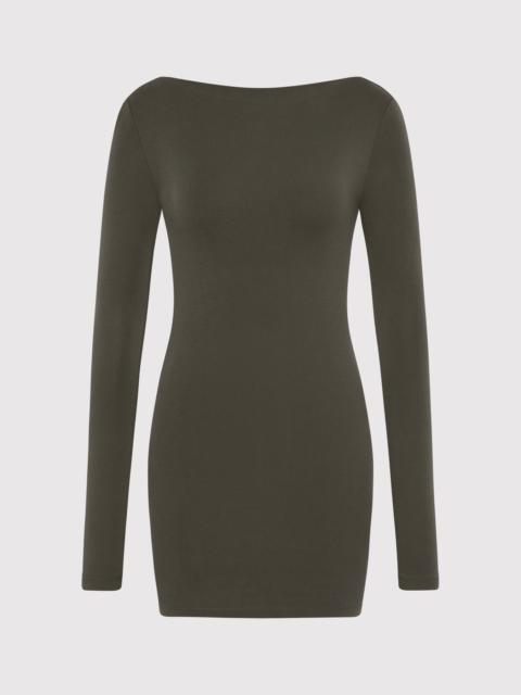 Organic Cotton Bateau Dress - Khaki