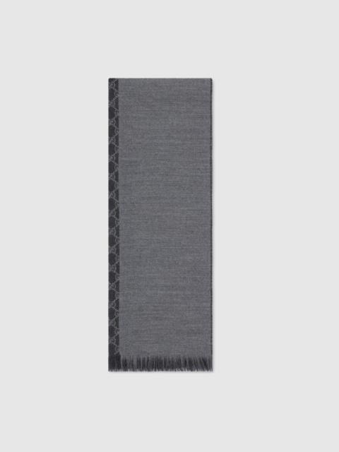 GG wool jacquard scarf