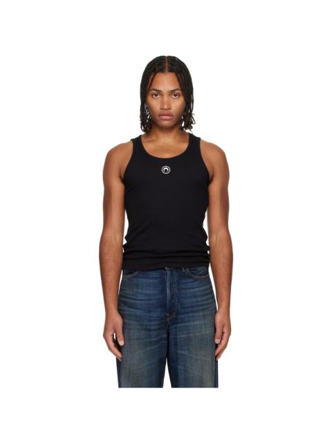 Black Moon Logo Ribbed Jersey Tank Top
