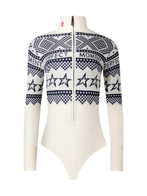 Perfect Moment Intarsia-knit Merino Wool Bodysuit