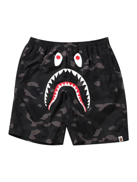 BAPE Color Camo Shark Beach Shorts 'Black'
