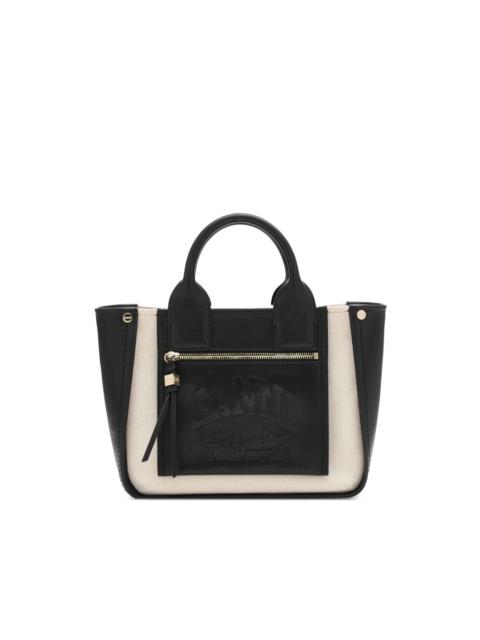 logo-embossed tote bag