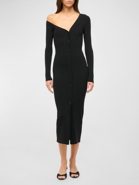 Craftsman One-Shoulder Midi Sweater Dress