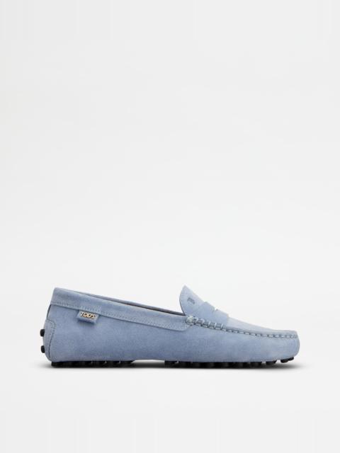 GOMMINO DRIVING SHOES IN SUEDE - LIGHT BLUE