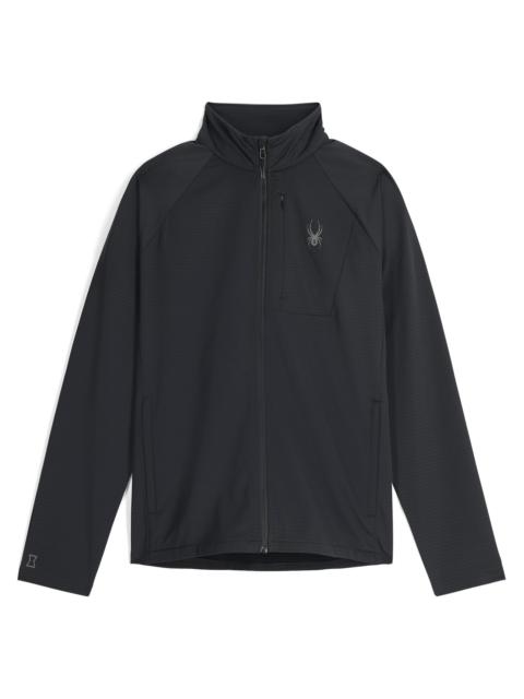 Mens Gridweb Full Zip Jacket - Black