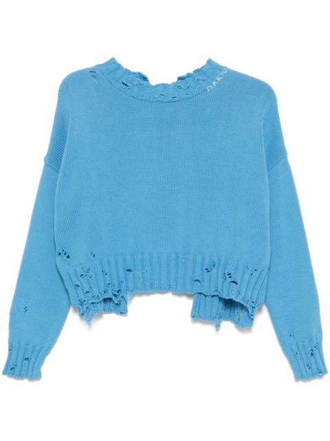 dishevelled cotton sweater