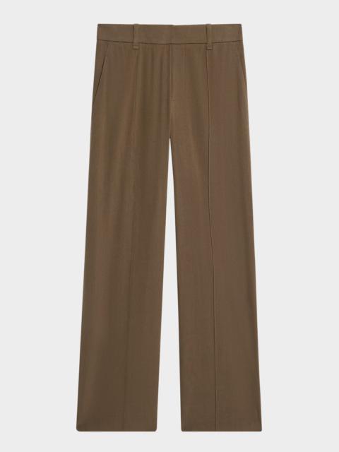 High-Rise Pull-On Linen Pants