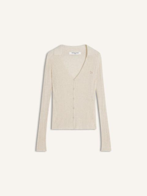 BABY FOX FINE RIB CARDIGAN