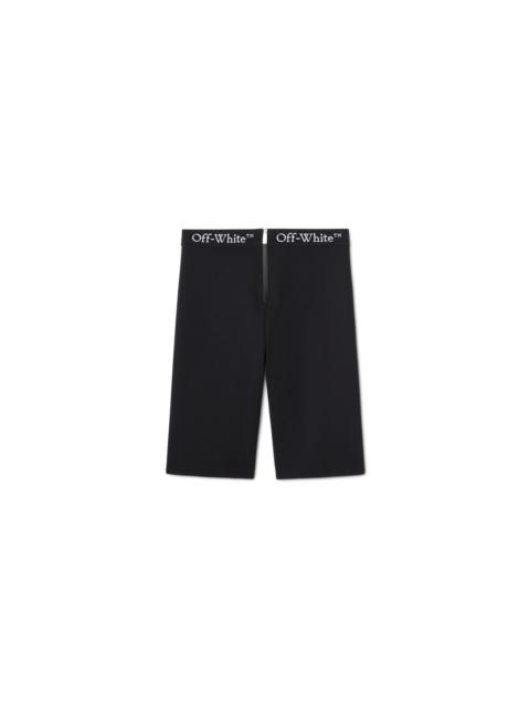 Black Logo Band Zip Shorts