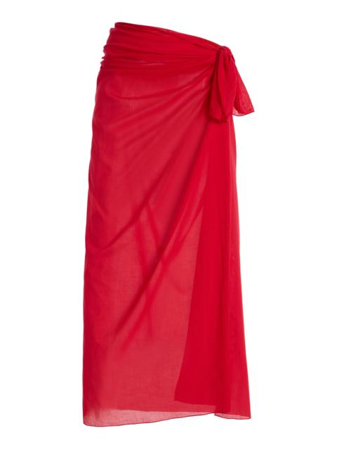Esme Cotton Maxi Sarong red