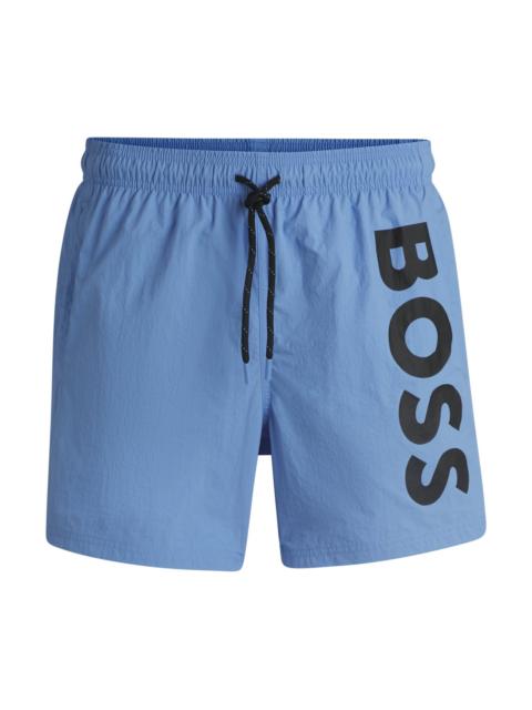 FULLY LINED SWIM SHORTS WITH LOGO PRINT