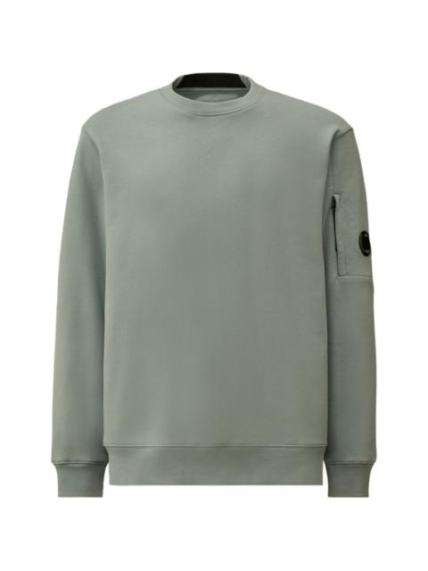 zip-pocket cotton sweatshirt