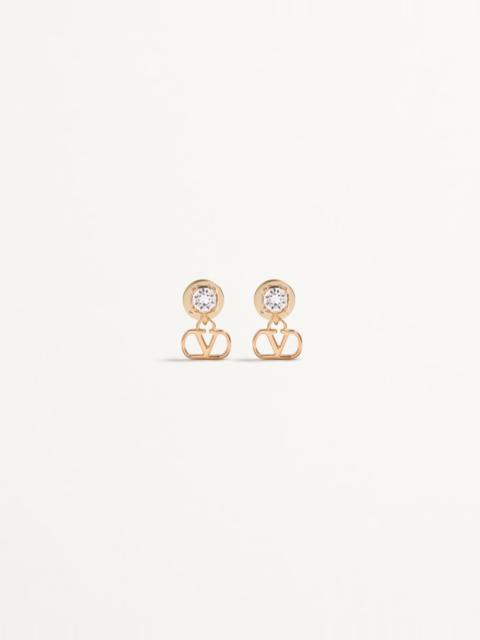 VLOGO SIGNATURE EARRINGS IN METAL AND SWAROVSKI® CRYSTALS