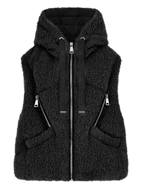 hooded zip gilet