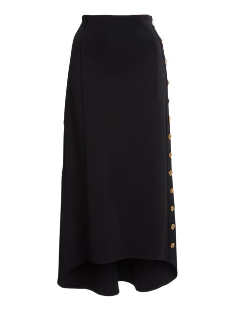 High-Rise Midi Skirt black